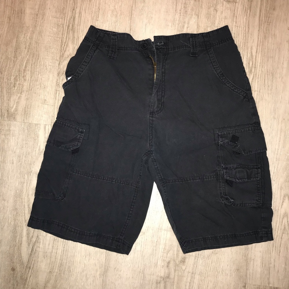 Black cargo shorts